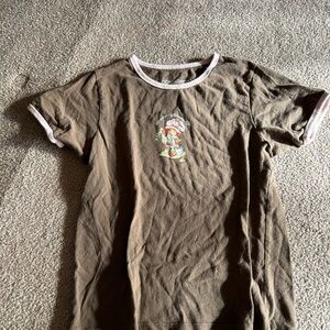 Target Brown Tee with Fun Graphic